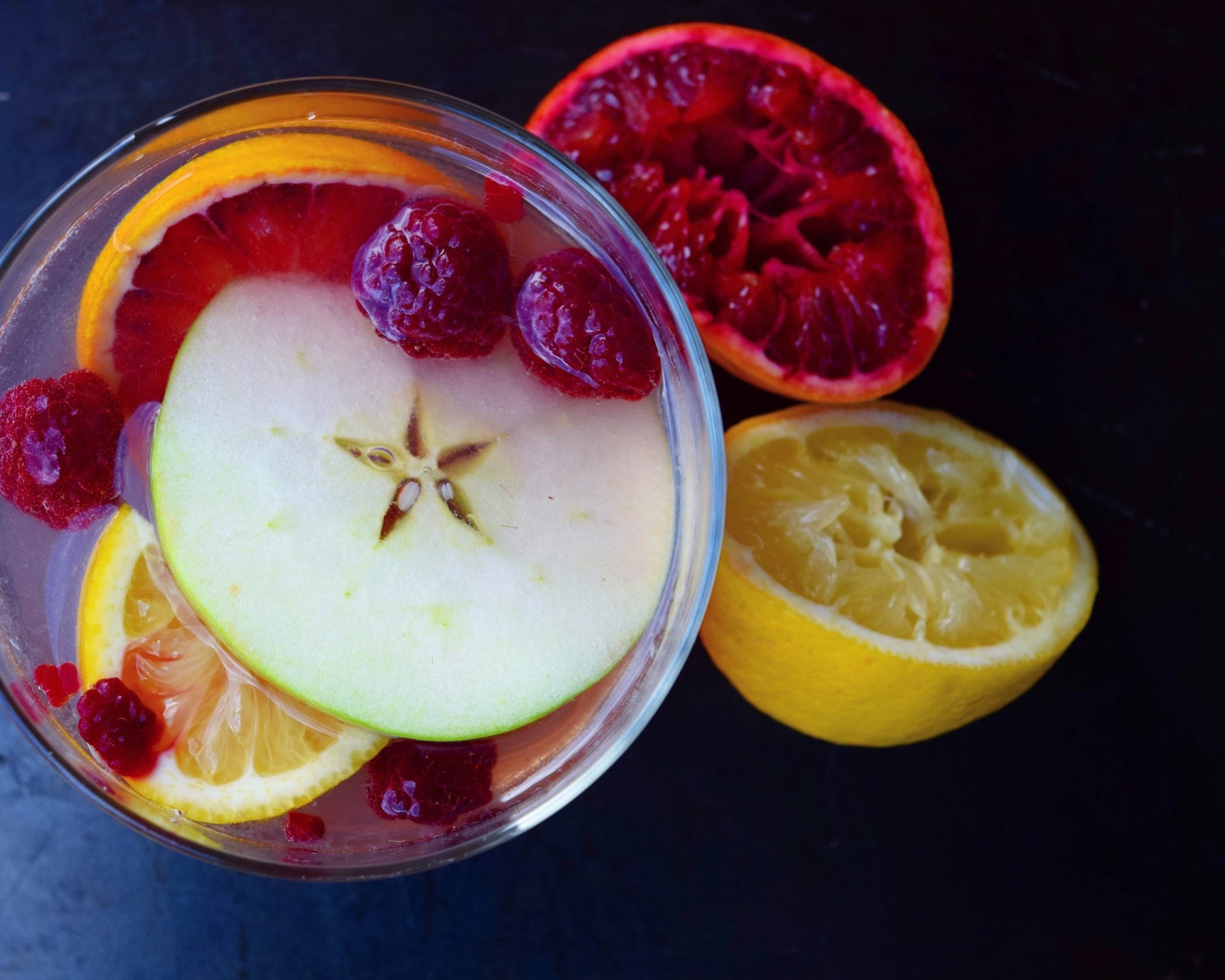 Coconut Water infused with Fresh Fruit and Kombucha FoodbyMaria