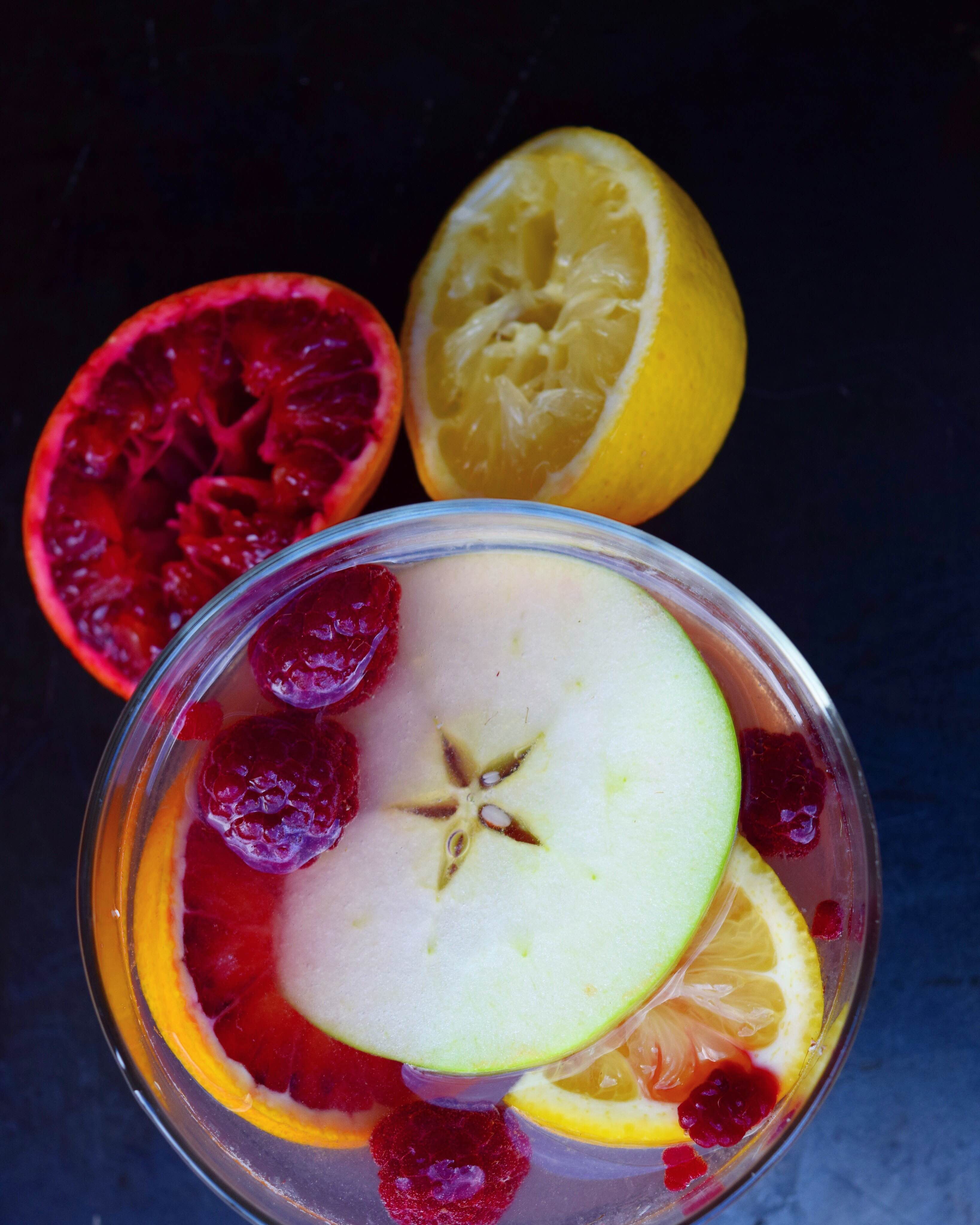 Coconut Water infused with Fresh Fruit and Kombucha FoodByMaria