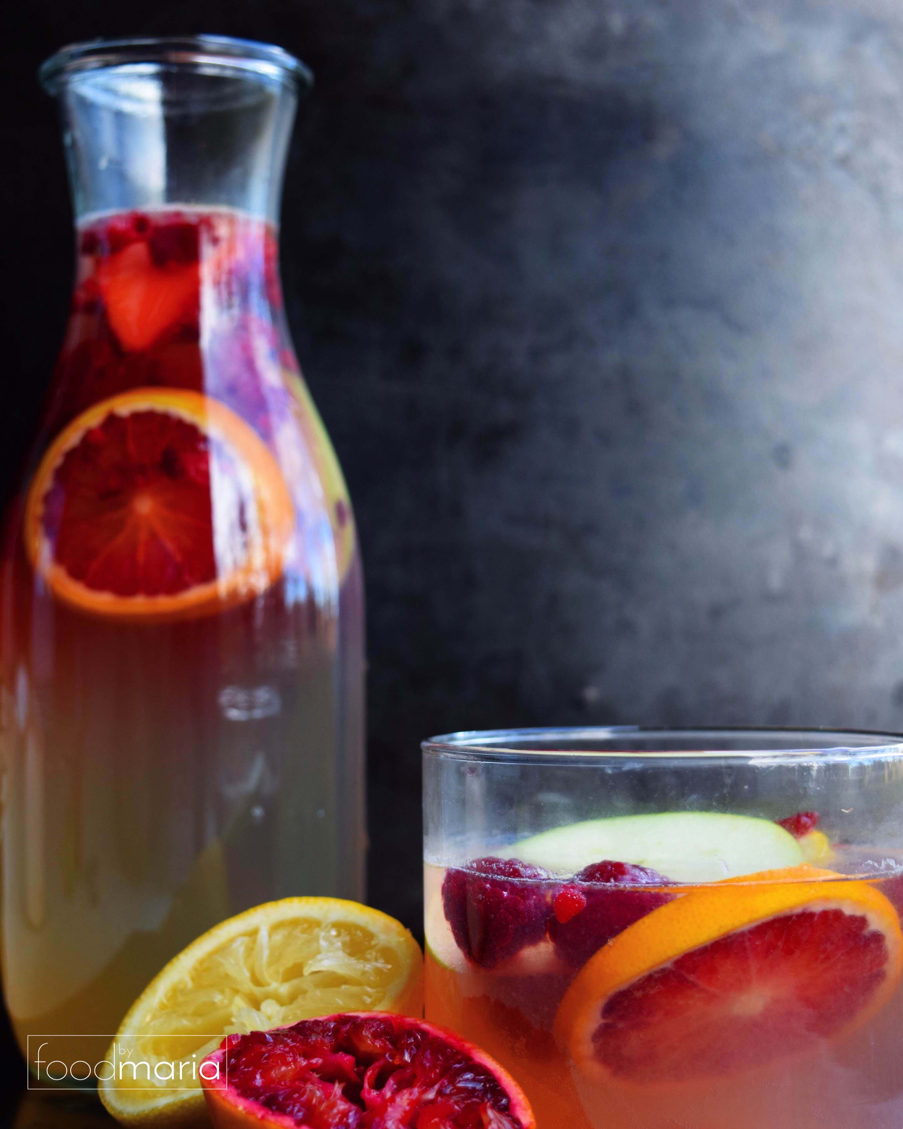 Coconut Water infused with Fresh Fruit and Kombucha FoodByMaria