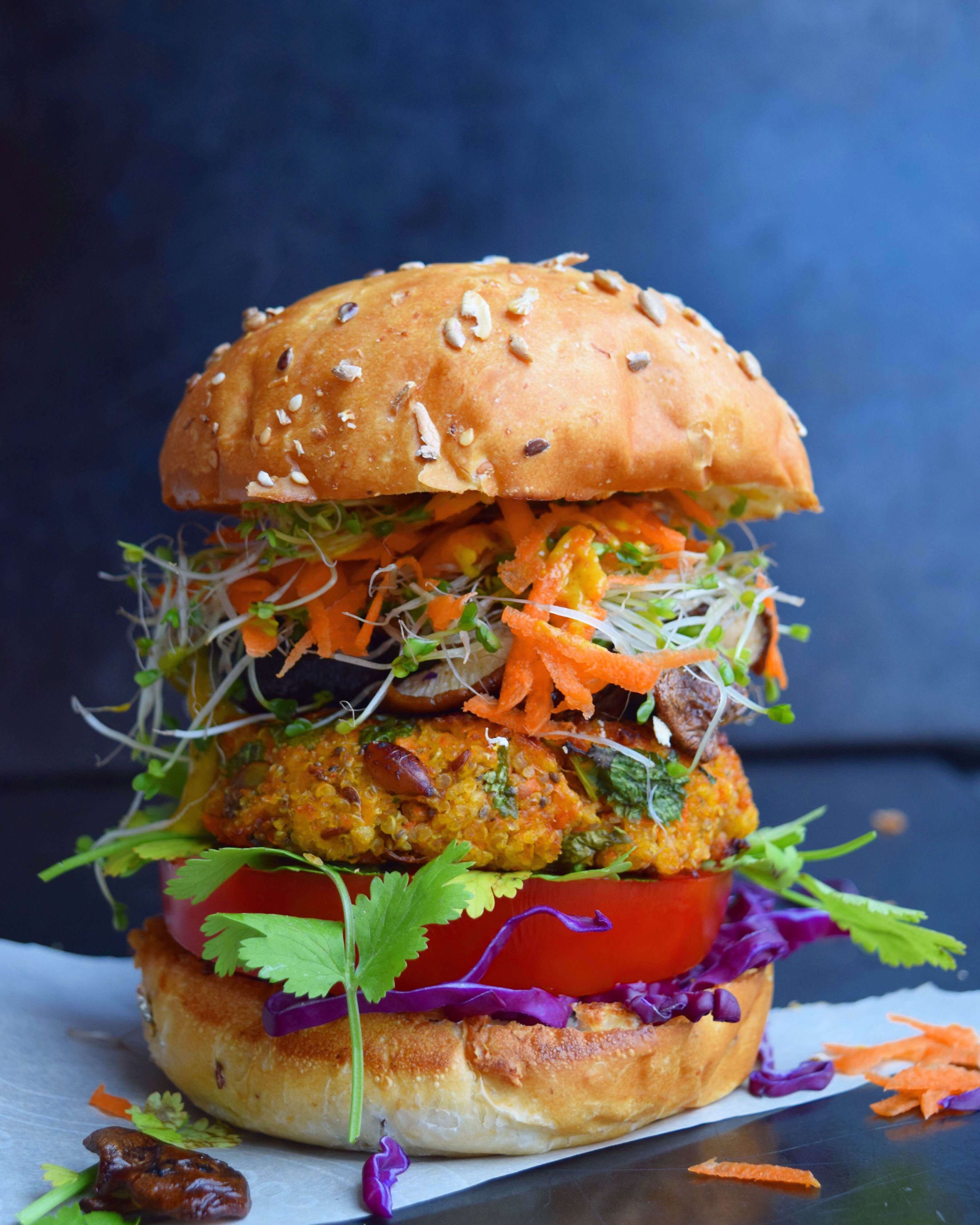 Vegan Quinoa Sweet Potato Burger Patty FoodByMaria