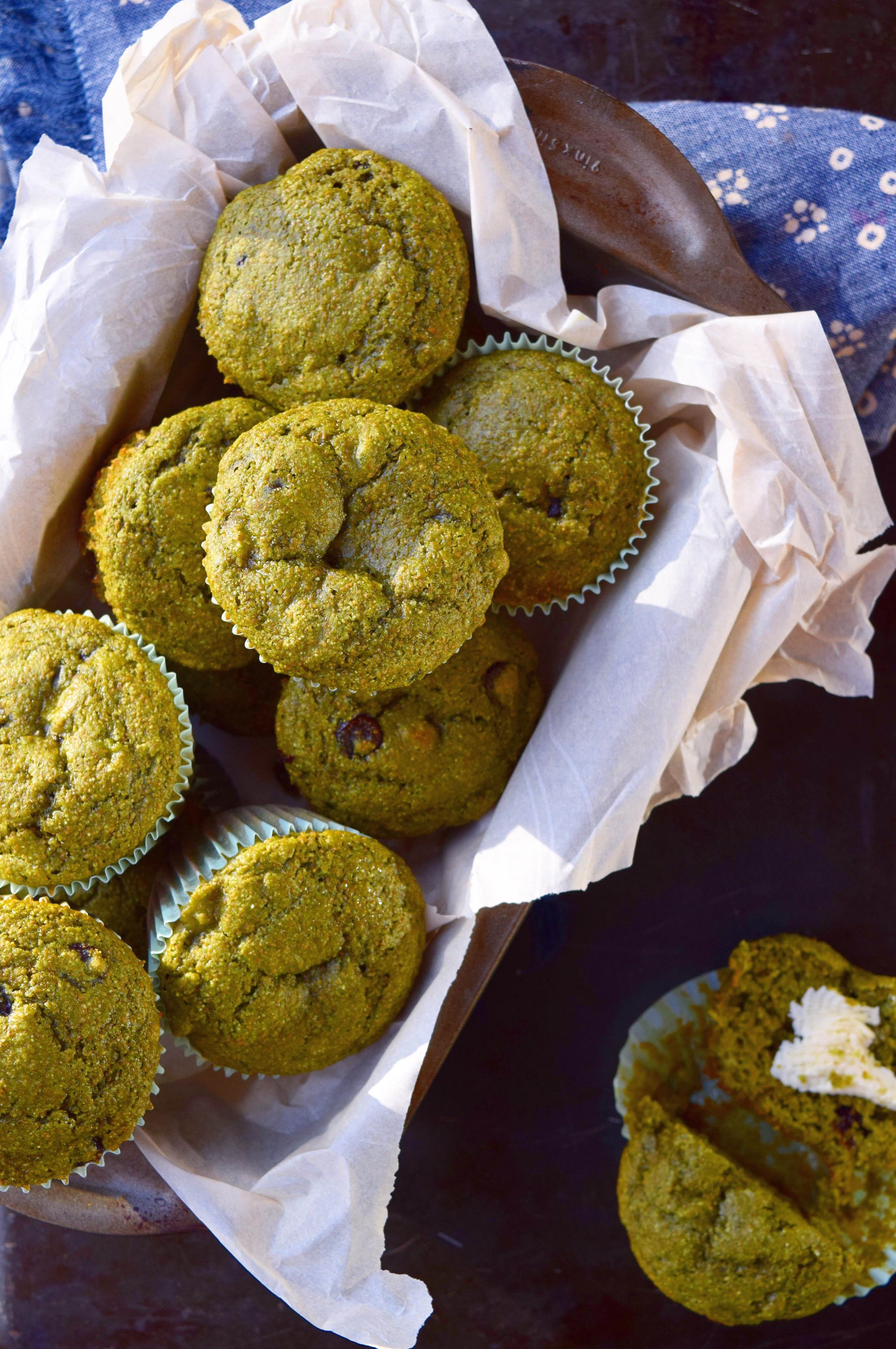 Matcha and Chocolate Chip Muffins FoodByMaria
