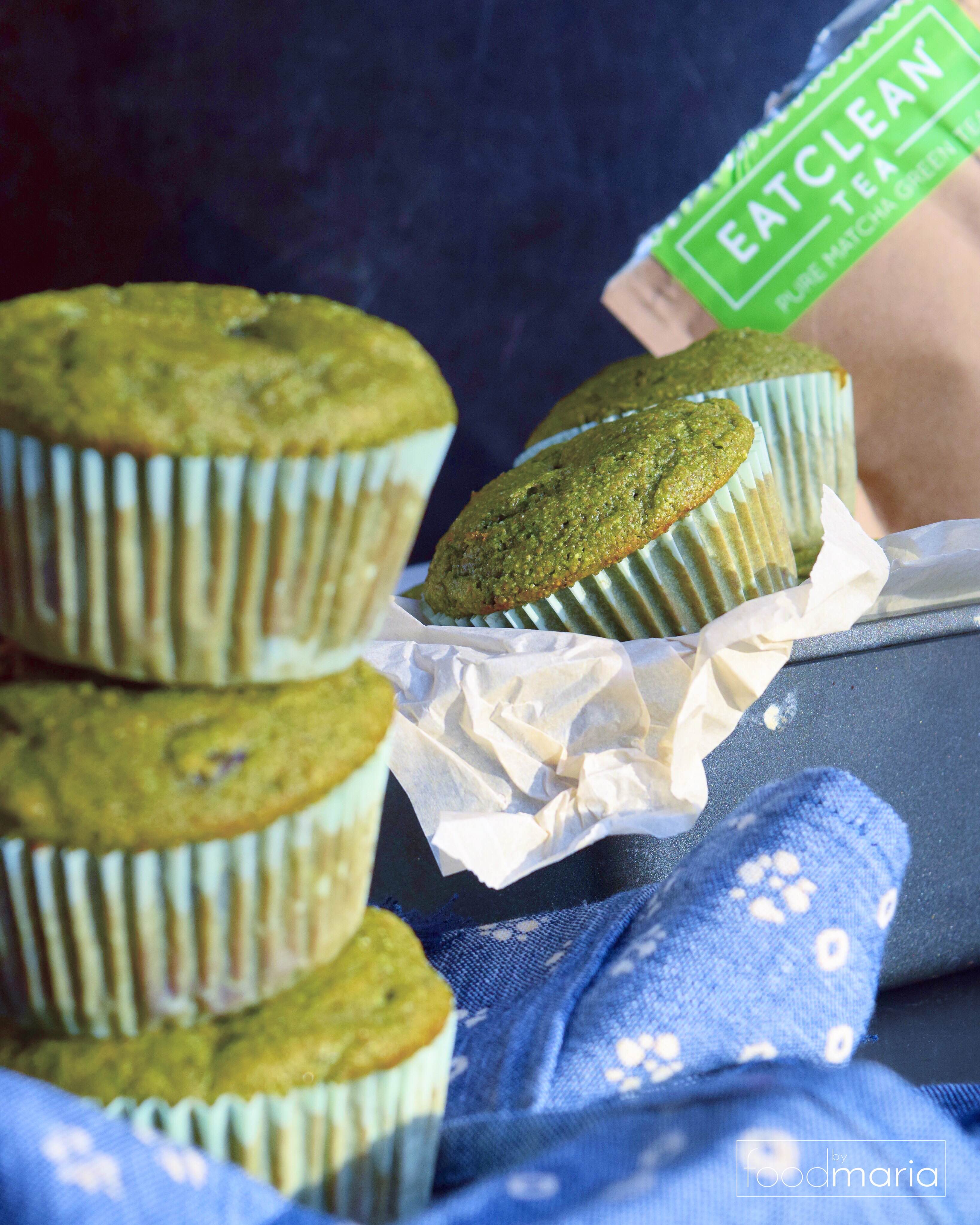 Matcha and Chocolate Chip Muffins FoodByMaria