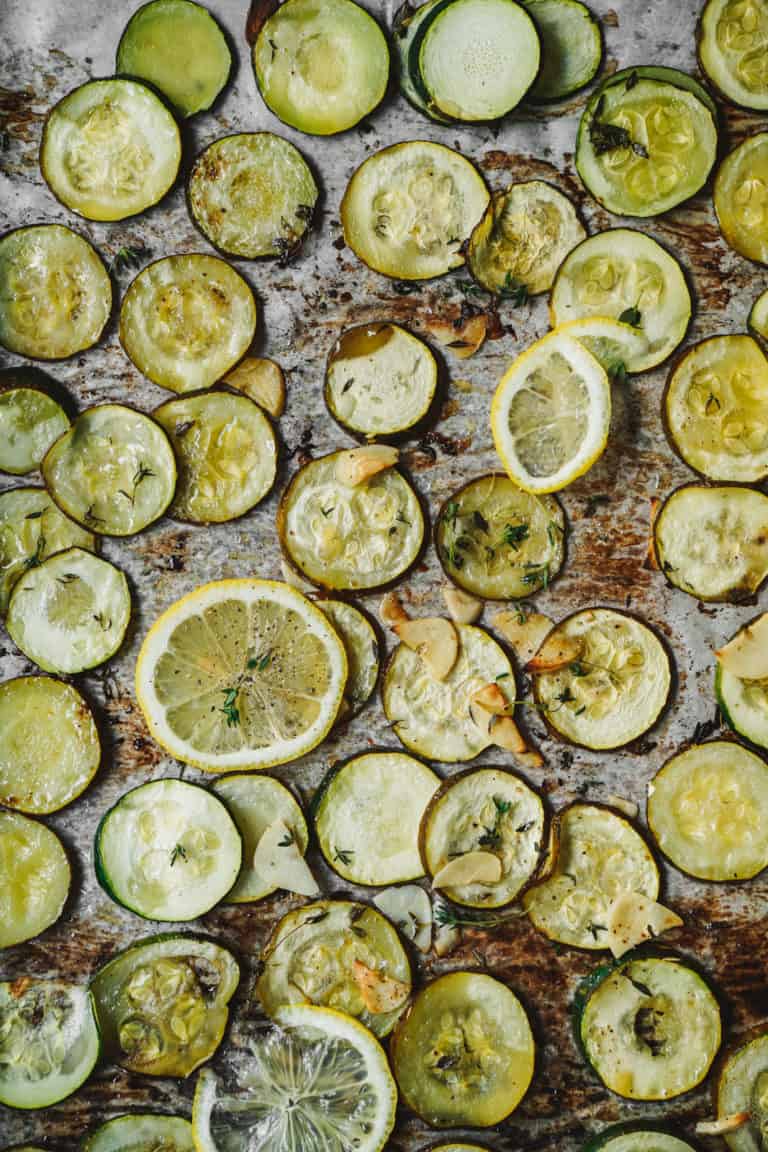 A Quick & Easy Healthy Lemon Herb Baked Zucchini