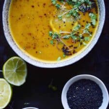 Anti-inflammatory soup in a bowl