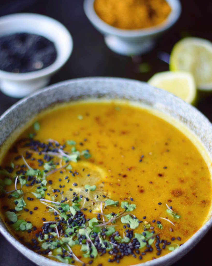 Anti-inflammatory soup in a bowl