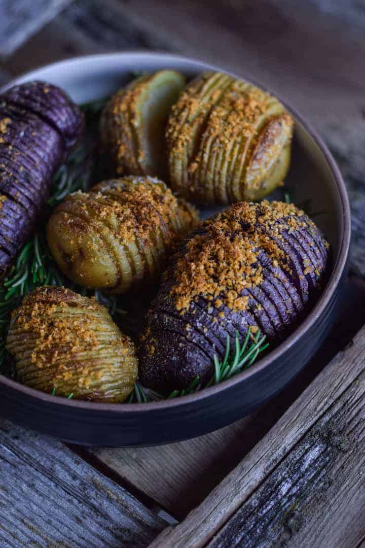 Buffalo Hasselback Potatoes