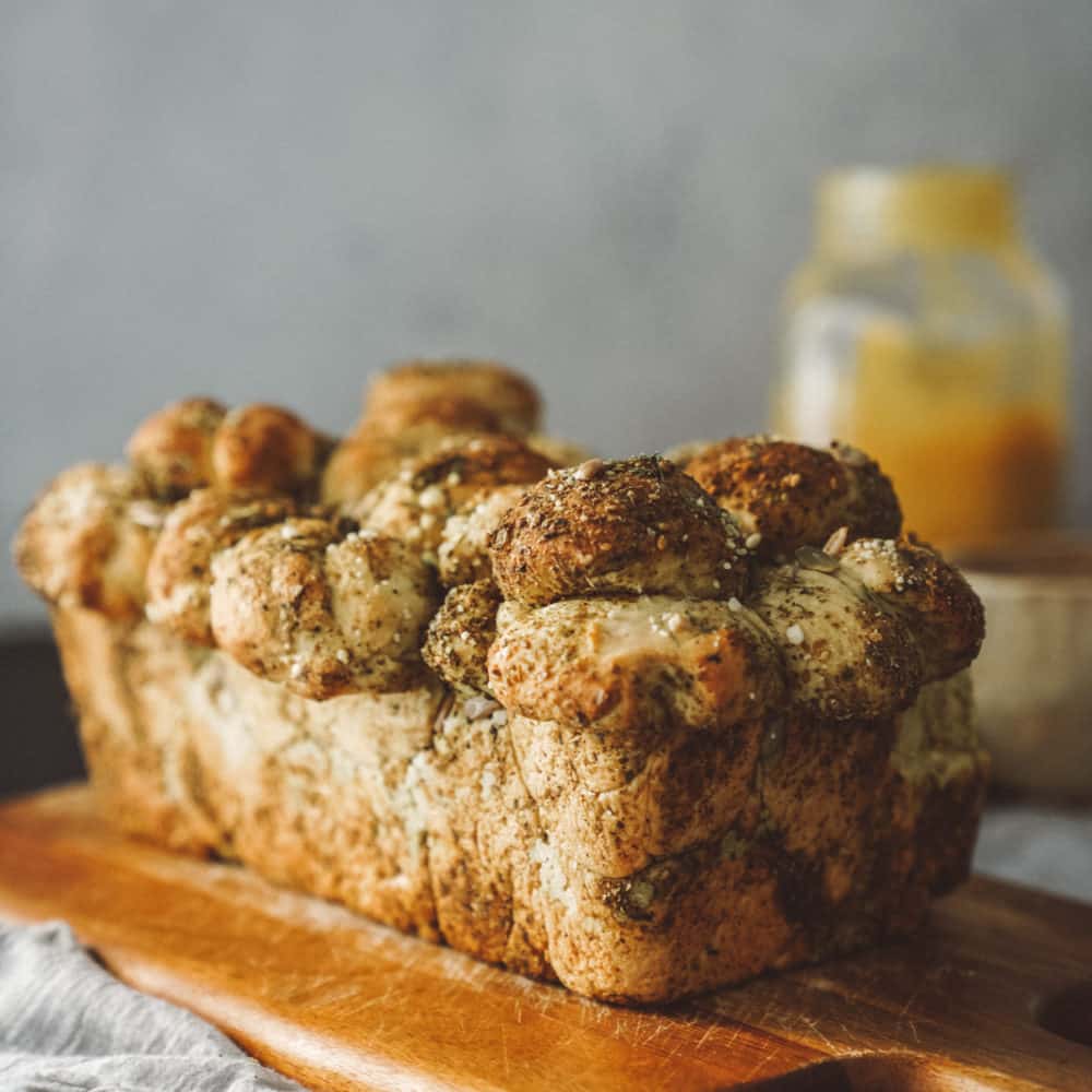 Zaatar Pull Apart Garlic Butter Ball Loaf FoodByMaria