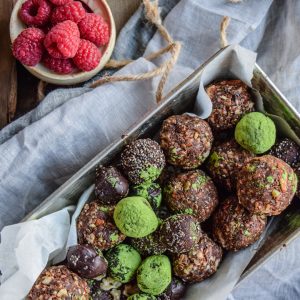 Homemade Matcha Coated Dark Chocolate Truffles-image