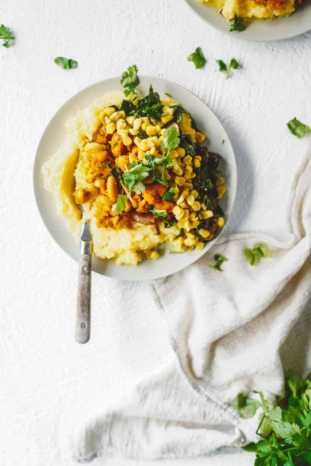 Vegan Grits, Creamy Beans and Collards FoodByMaria