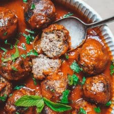 Delicious and easy Vegan Black Bean Meatballs in BBQ sauce