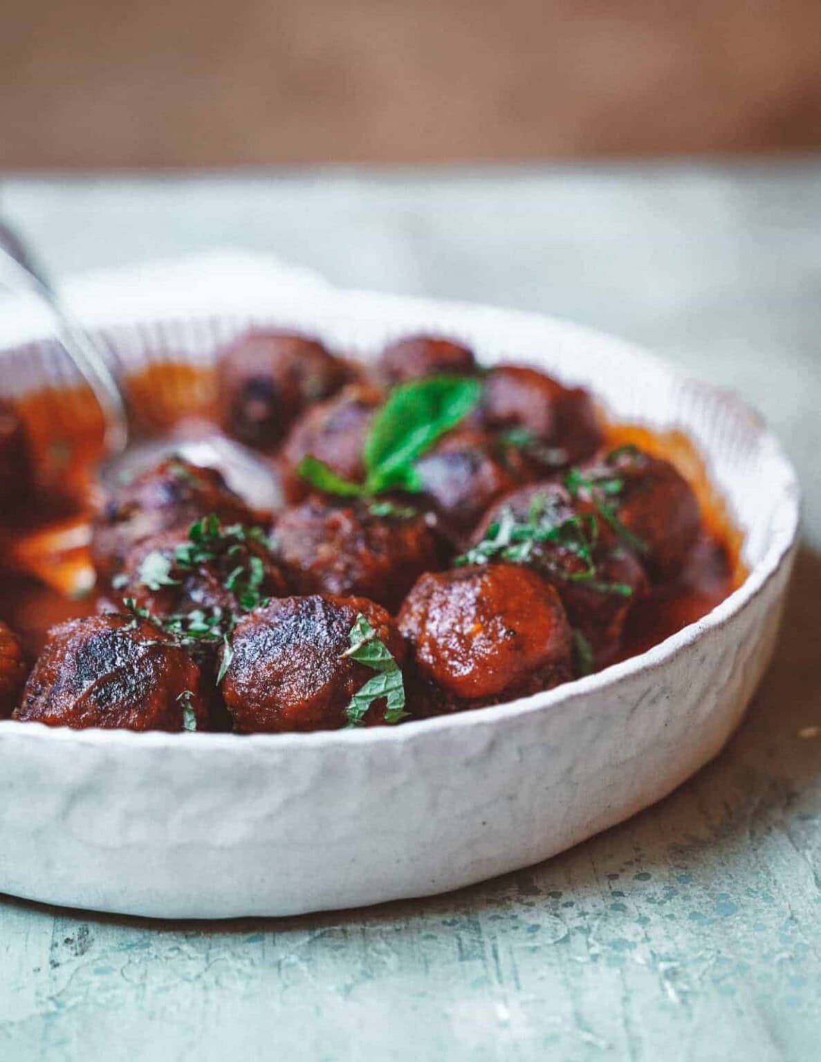 Vegan BBQ Meatballs