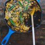This flavourful vegan and plant-based recipe for creamy and fragrant pumpkin and sage bechamel is perfect for any holiday or winter meal!