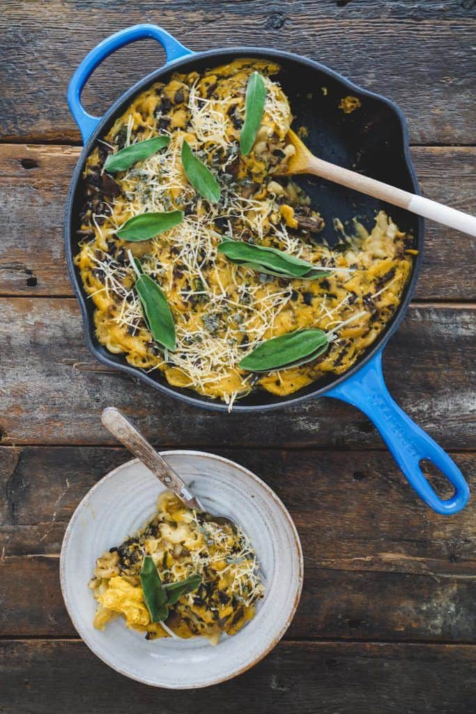 This flavourful vegan and plant-based recipe for creamy and fragrant pumpkin and sage bechamel is perfect for any holiday or winter meal!