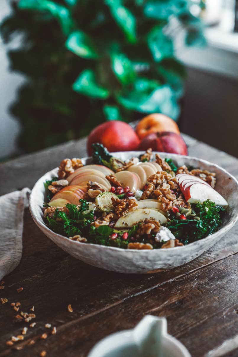 After enjoying this nourishing Warm Kale Salad drizzled with a Lemony Mustard Thyme dressing you'll be adding it to your weekly winter meal plan.