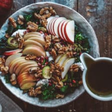 After enjoying this nourishing Warm Kale Salad drizzled with a Lemony Mustard Thyme dressing you'll be adding it to your weekly winter meal plan.