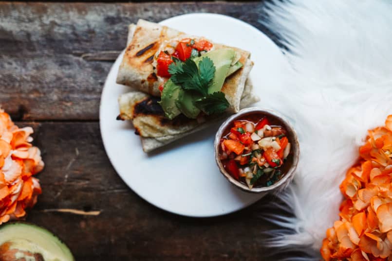 When I tried these plant based All Day Burritos made with meat and dairy alternatives, I couldn't help but spice it up a bit with my cashew chipotle sauce.