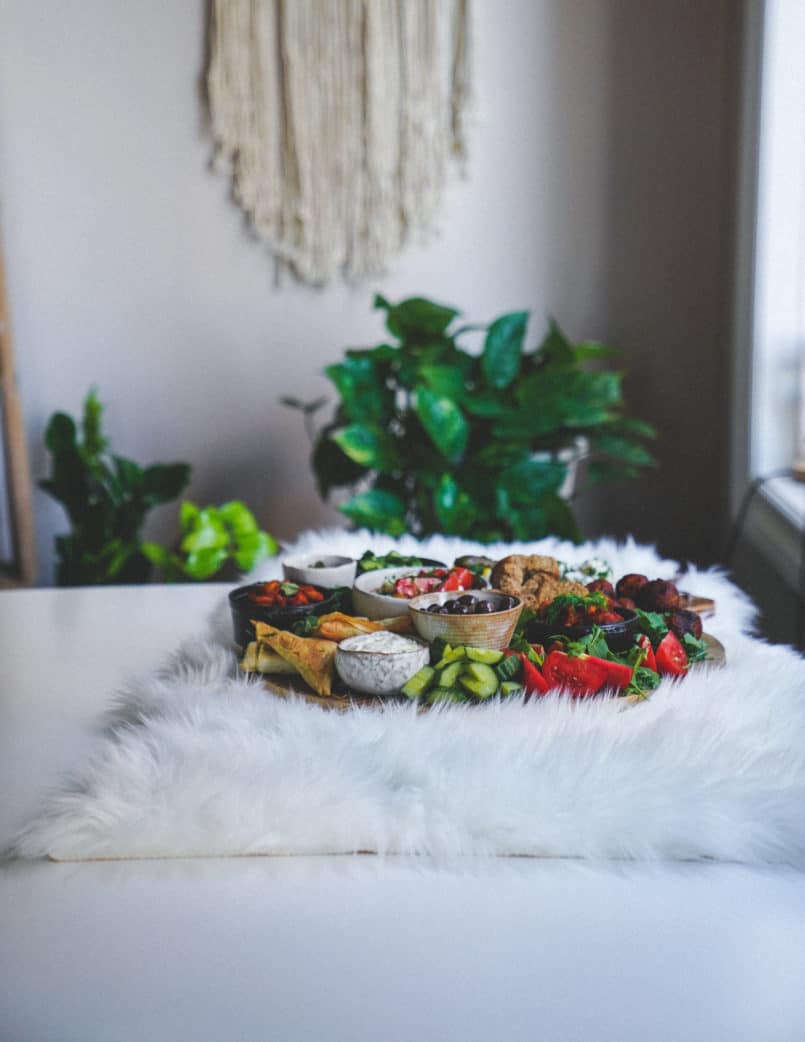 This plant based Greek platter drizzled with Ancient Foods olive oil will please all of your guests. I've included three vegan recipes in this post.