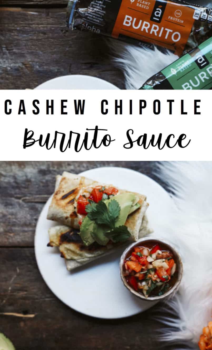 When I tried these plant based All Day Burritos made with meat and dairy alternatives, I couldn't help but spice it up a bit with my cashew chipotle sauce.