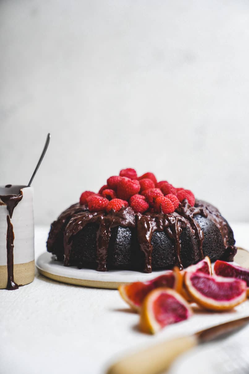 This chocolate brownie olive oil bundt cake is pure decadence and the perfect vegan indulgence thanks to the Ancient Foods Keros Olive Oil I used.