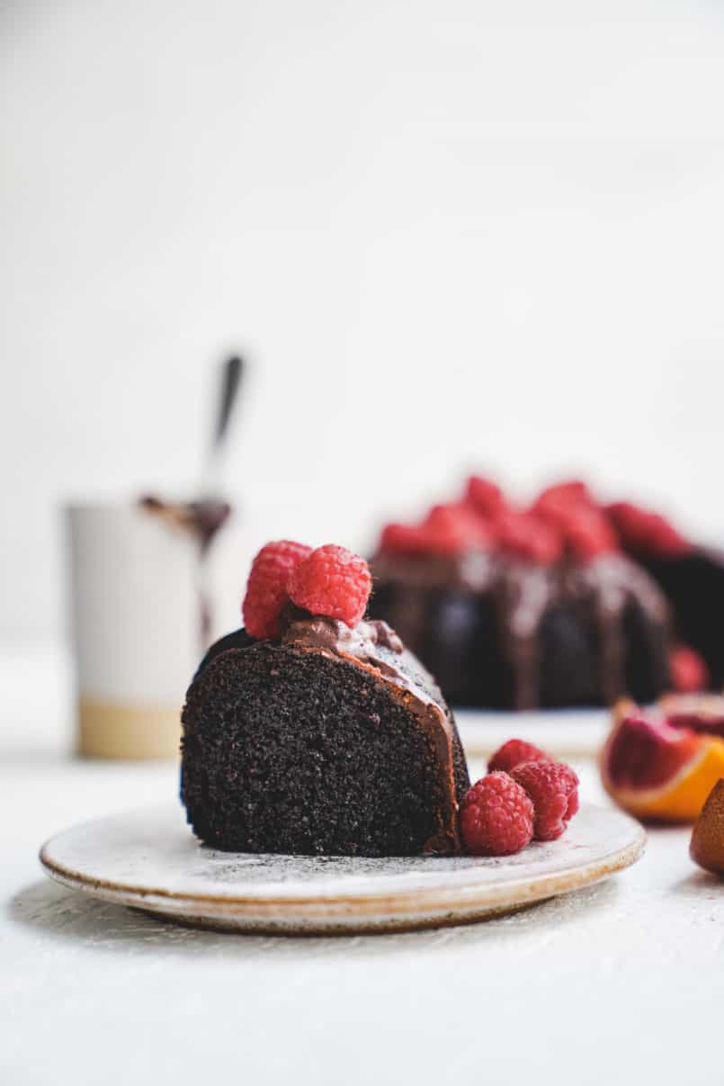 This chocolate brownie olive oil bundt cake is pure decadence and the perfect vegan indulgence thanks to the Ancient Foods Keros Olive Oil I used.