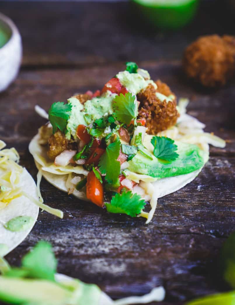 Include these plant-based cauliflower tacos in your healthy meal plan. Breaded with 100% whole wheat Triscuit crackers they will easily become a favourite.