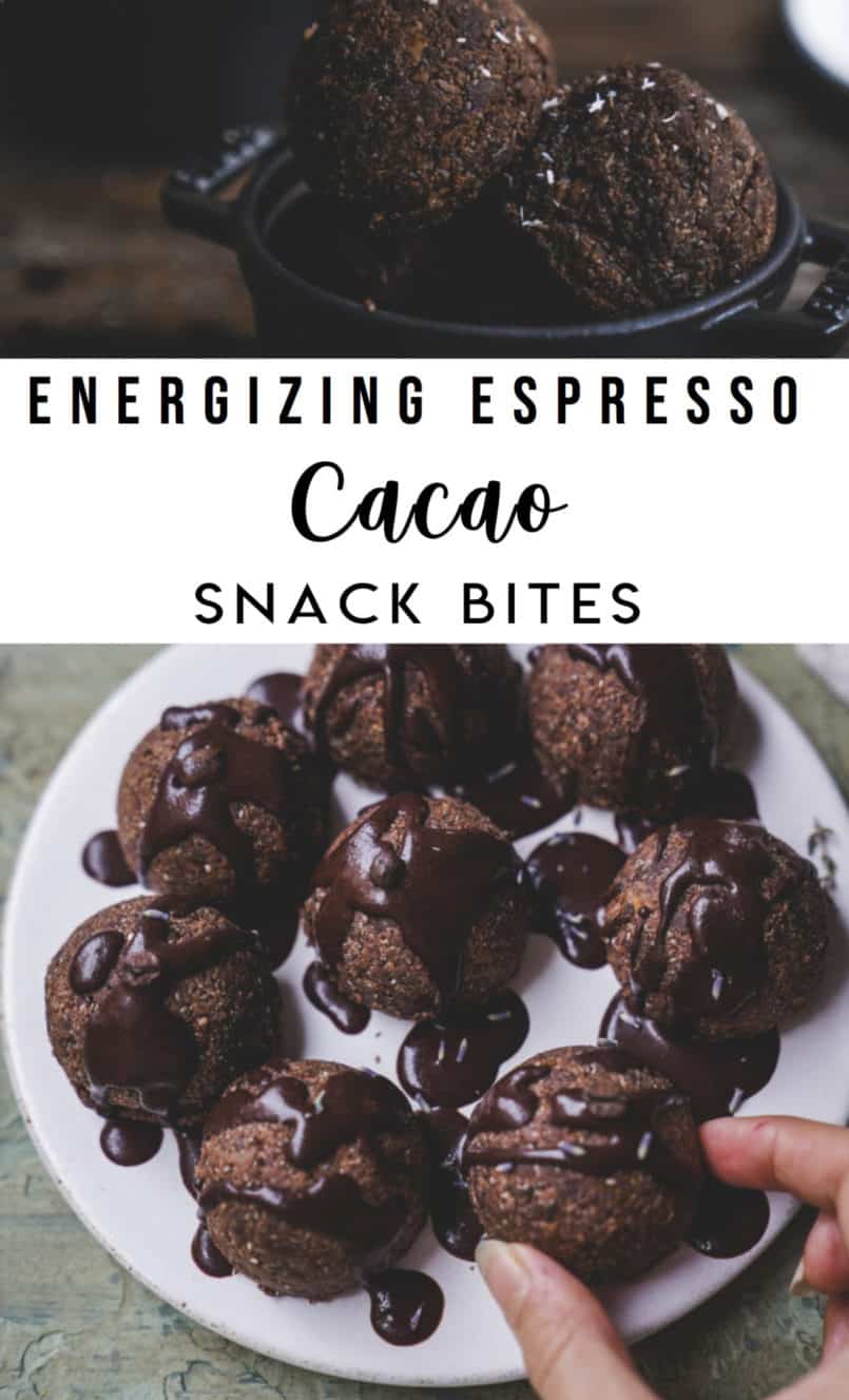 These plant based energizing espresso cacao bites are the perfect healthy snack for on the go and they are super easy to make.