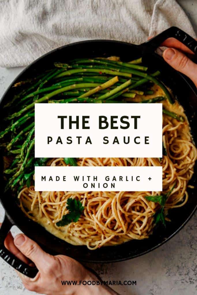 The Best Garlic + Onion White Wine Pasta Sauce FoodByMaria