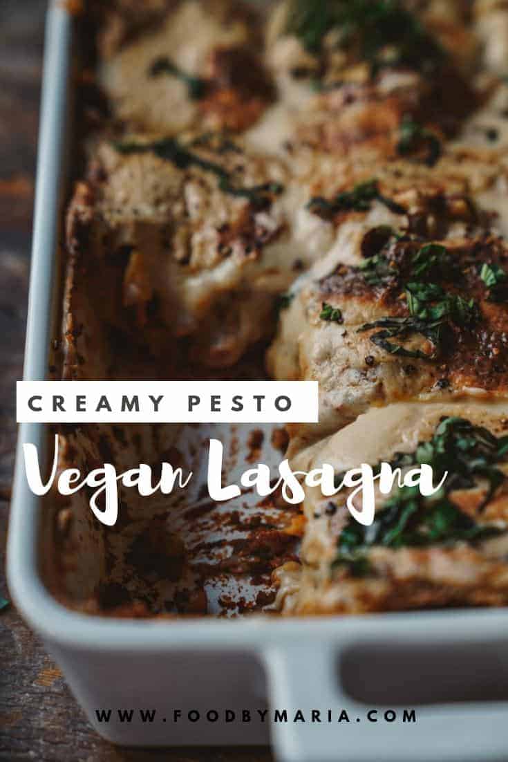 When you are craving a home cooked comfort in a casserole dish look no further than this creamy pesto tomato lasagna high in protein and super easy to make.