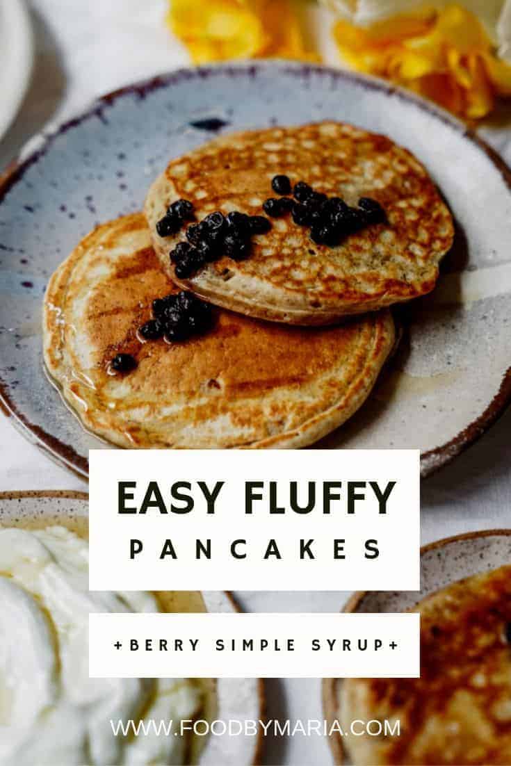 It's time to up your breakfast game, and this easy fluffy pancake recipe is perfectly paired with my homemade berry simple syrup is a great place to start!