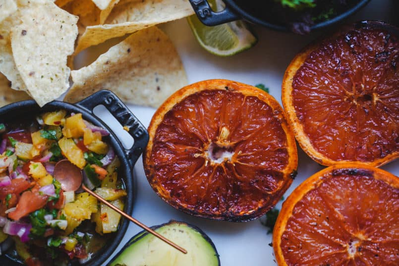 This vegan grilled pineapple salsa is super easy to put together and can be made in advance, perfect for summer family bbqs.