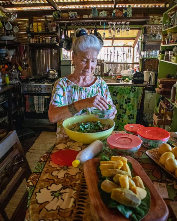 A travel guide with my vegan friends in mind as well as a taro root salad recipe inspired by a beautiful Tahitian woman spreading a plant-based philosophy.