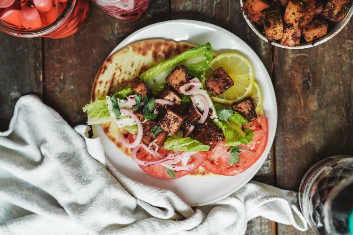 Grilled tofu skewers