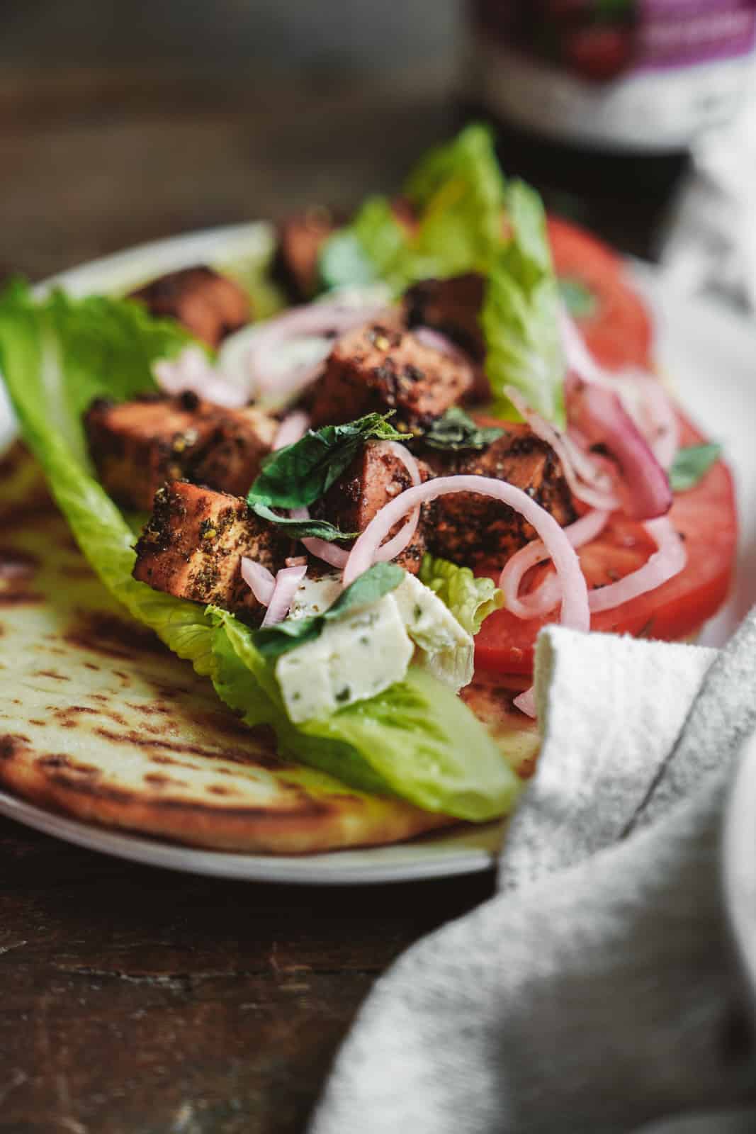 These grilled tofu skewers are super easy and delicious.