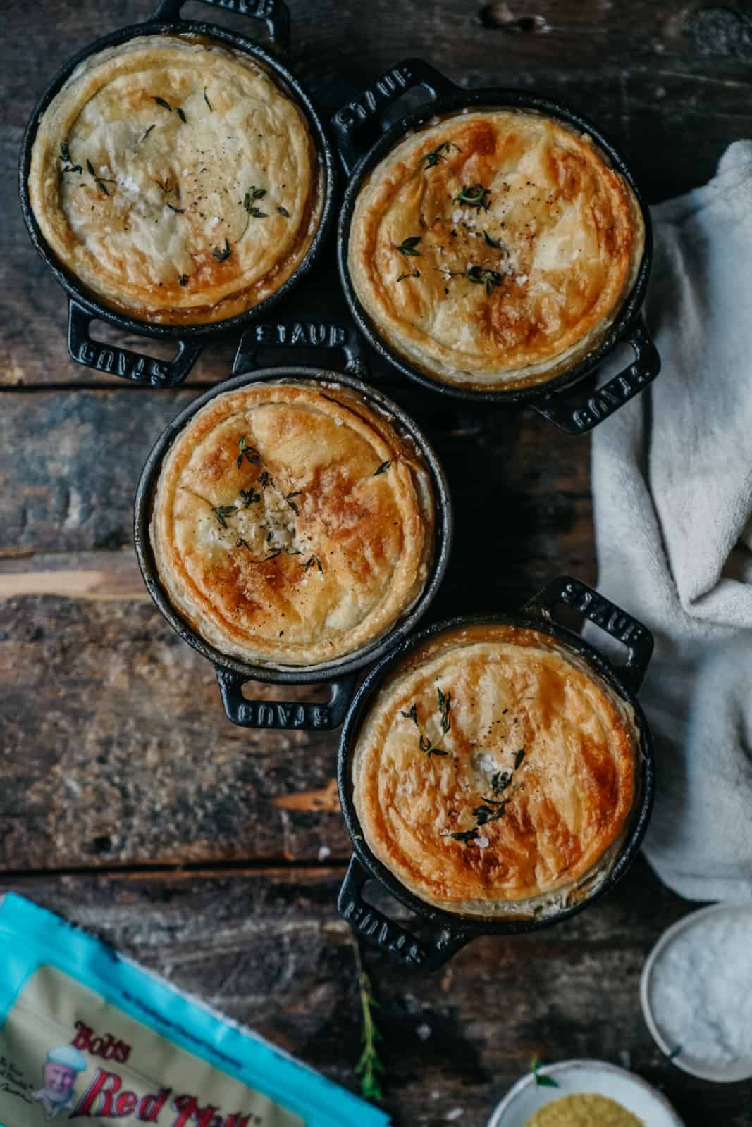 The best cream of mushroom pot pie. Completely vegan & delicious!