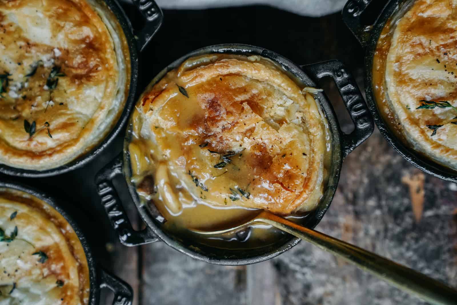 The best cream of mushroom pot pie. Completely vegan & delicious!