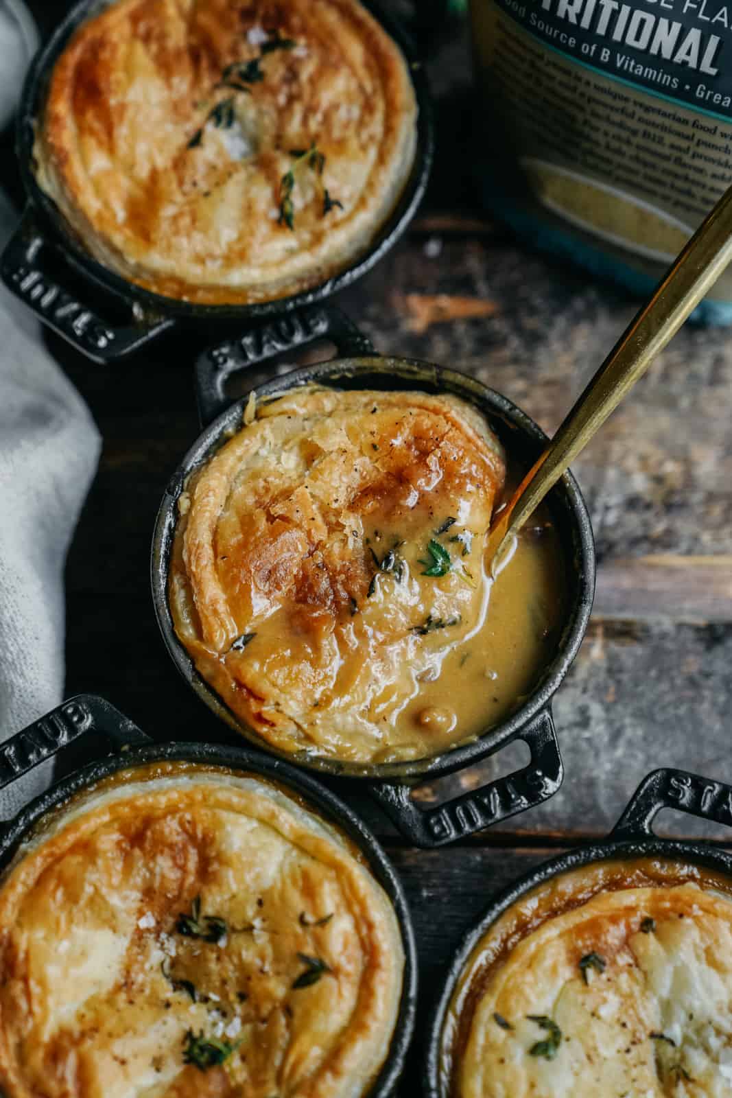 The best cream of mushroom pot pie. Completely vegan & delicious!