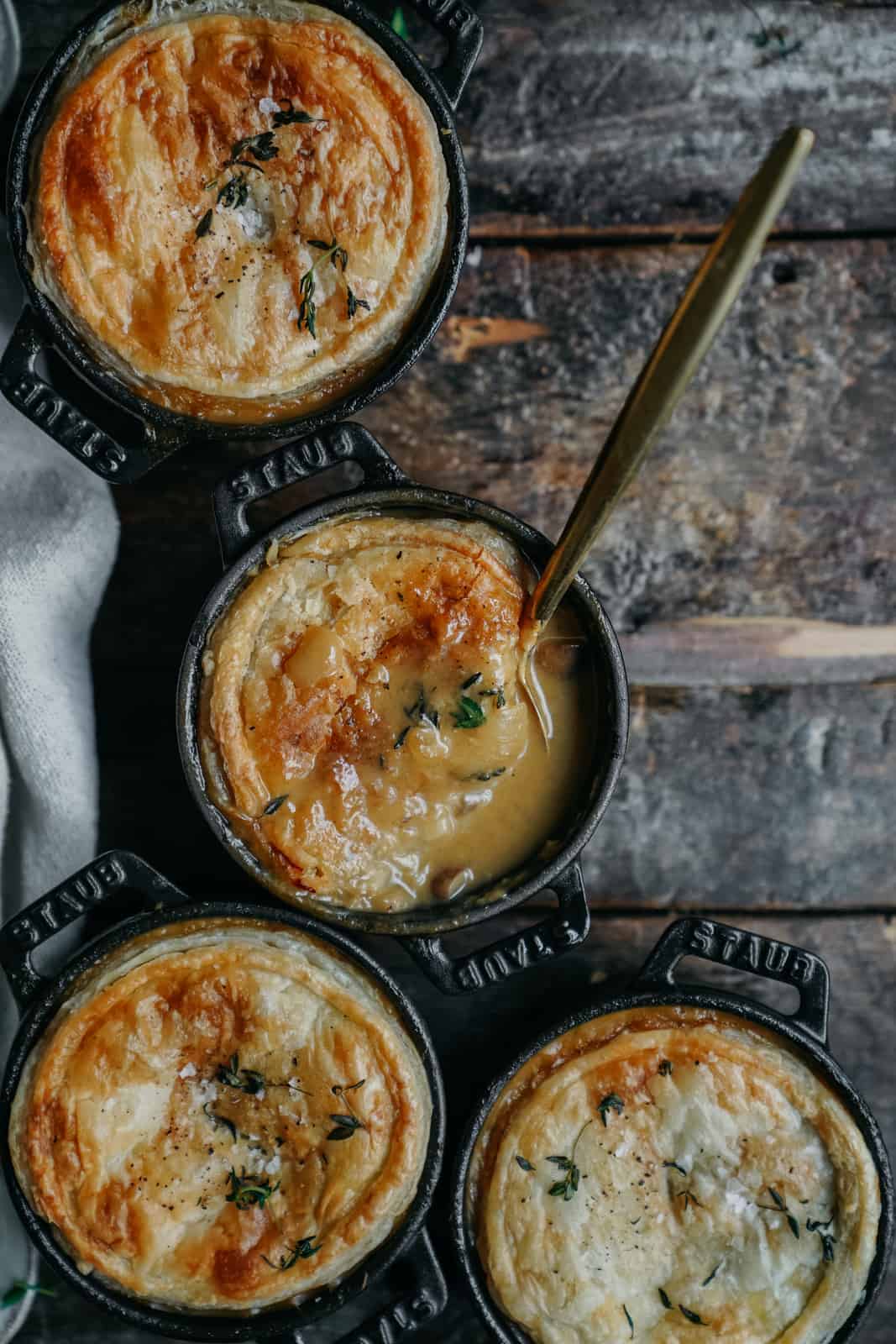 The best cream of mushroom pot pie. Completely vegan & delicious!