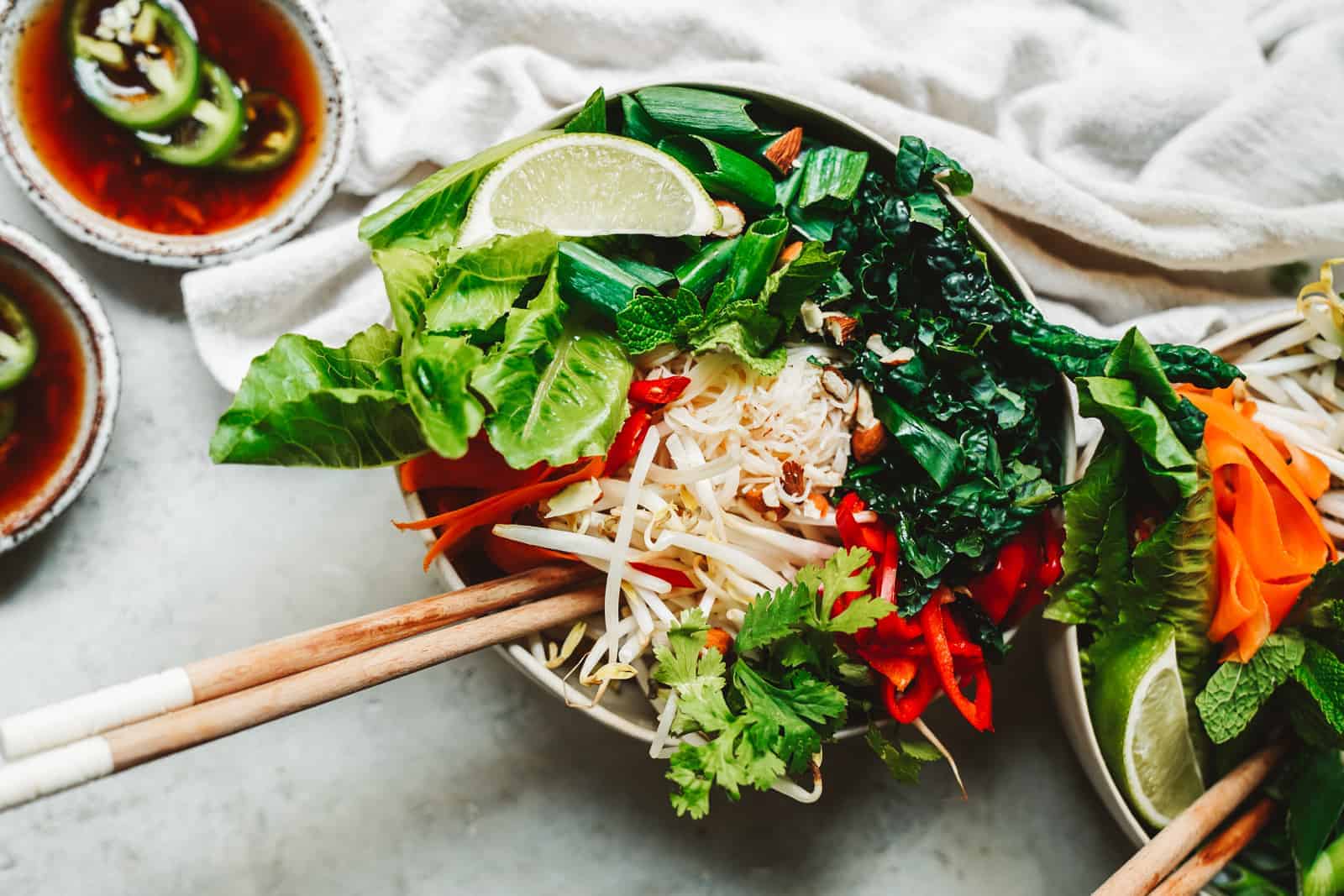 Vegan Fish Sauce + Spring Roll Bowl