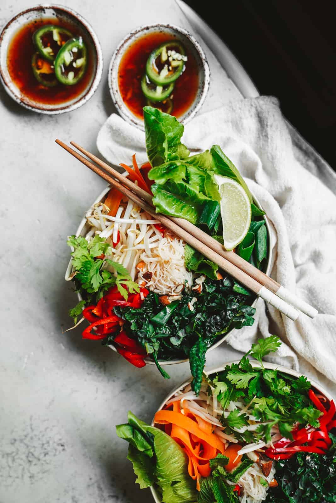 Vegan Fish Sauce + Spring Roll Bowl