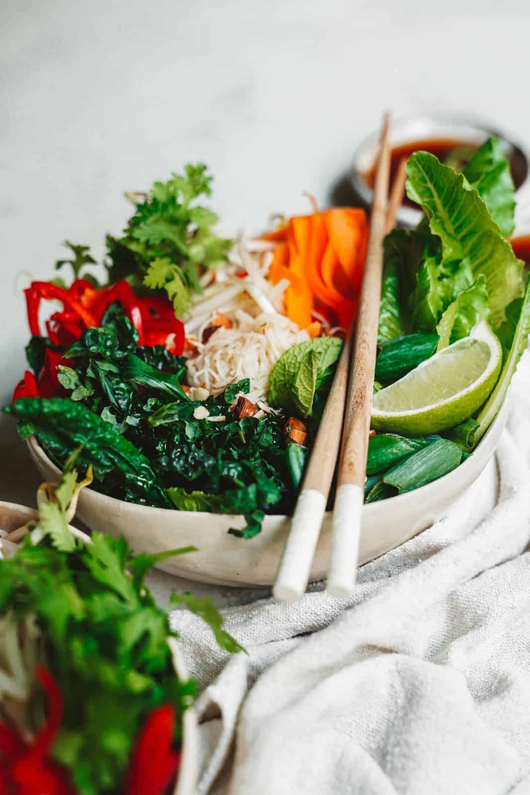 Vegan Fish Sauce + Spring Roll Bowl