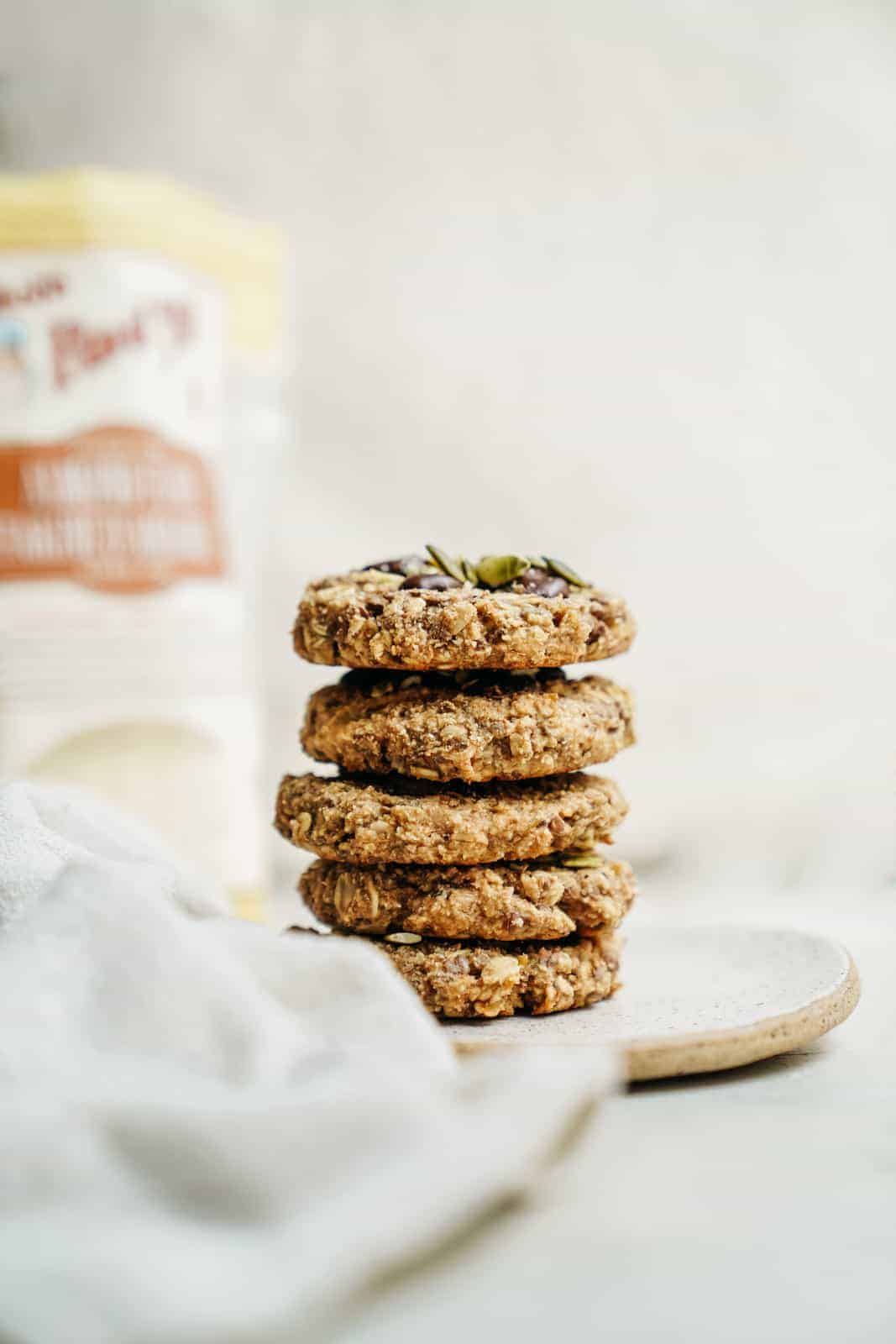 Breakfast Cookies Recipe stacked on a plate