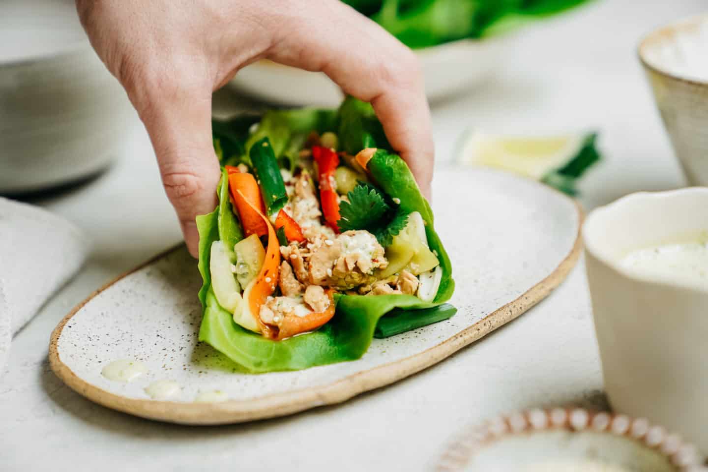 Easy AsianStyle Tuna Lettuce Wraps FoodByMaria