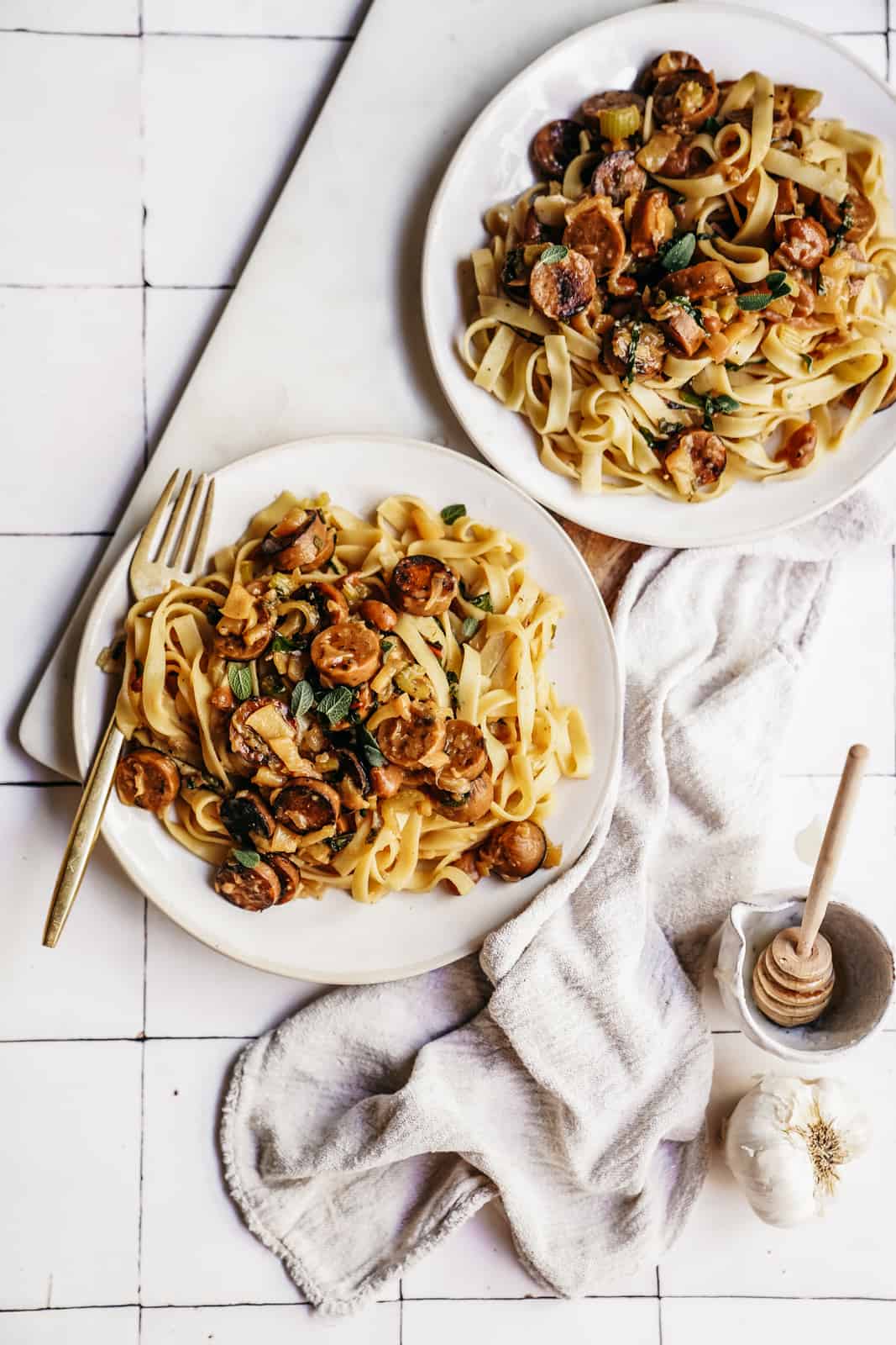 Vegan Sausage Pasta - Entrees - ZardyPlants