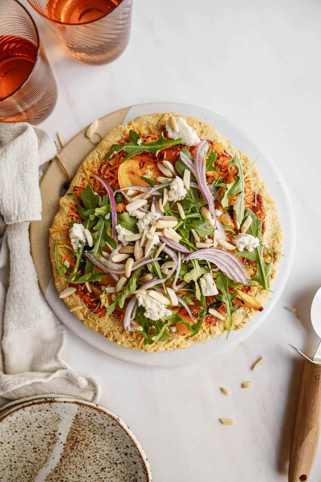 The Best Gluten-Free Vegan Pizza Crust Recipe on countertop