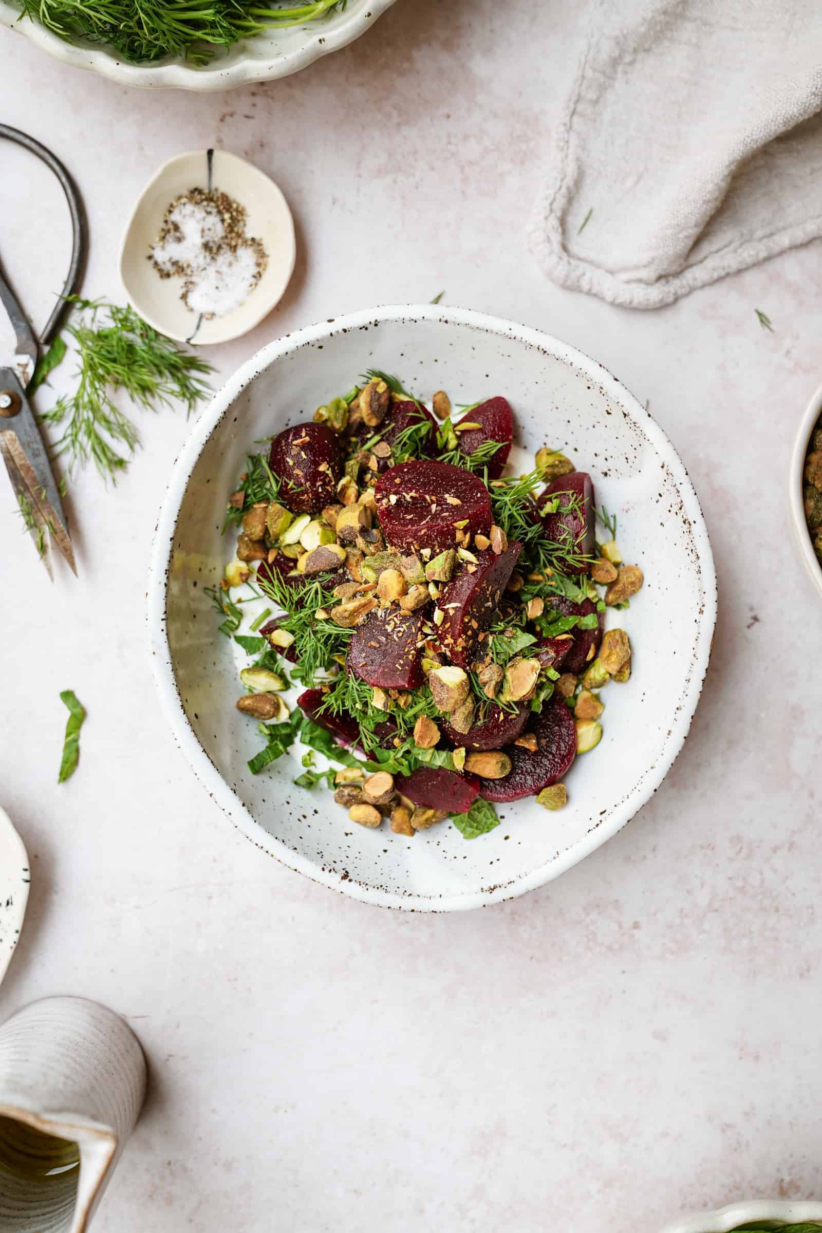 Roasted Beet Salad on a plate