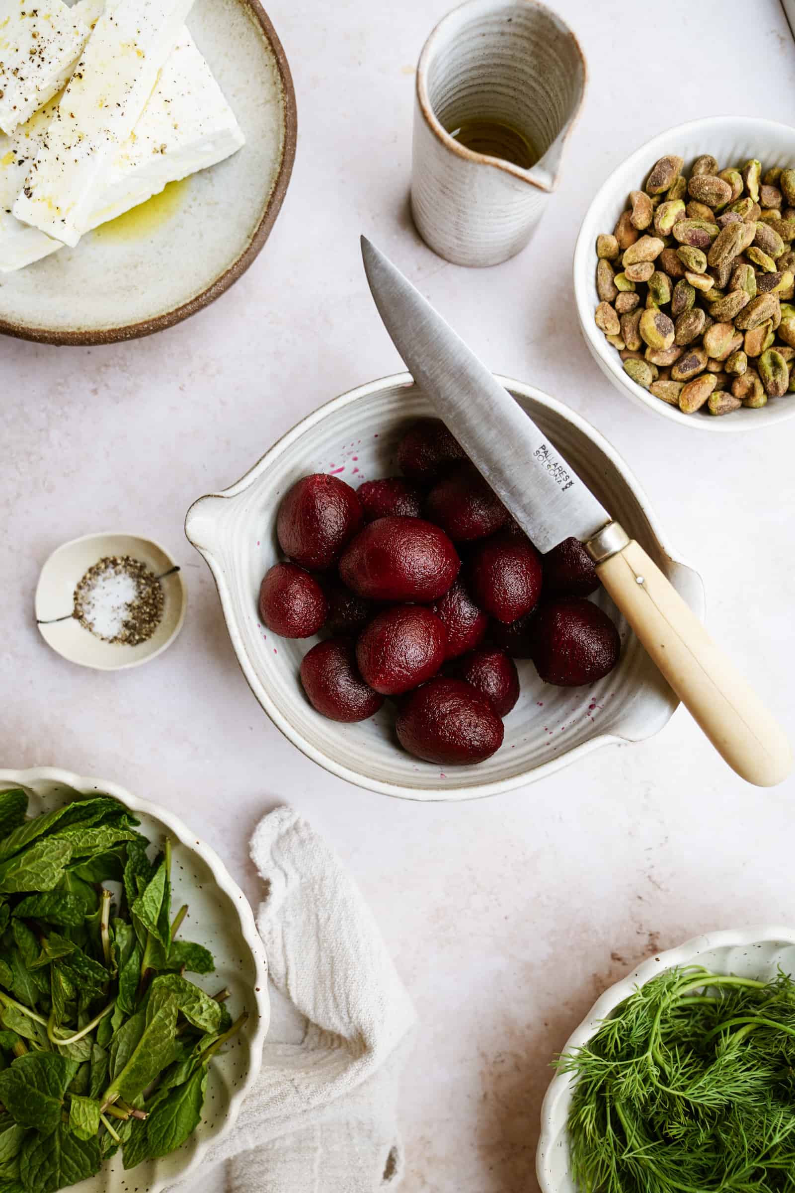 Ingredients for Roasted Beet Salad with Feta