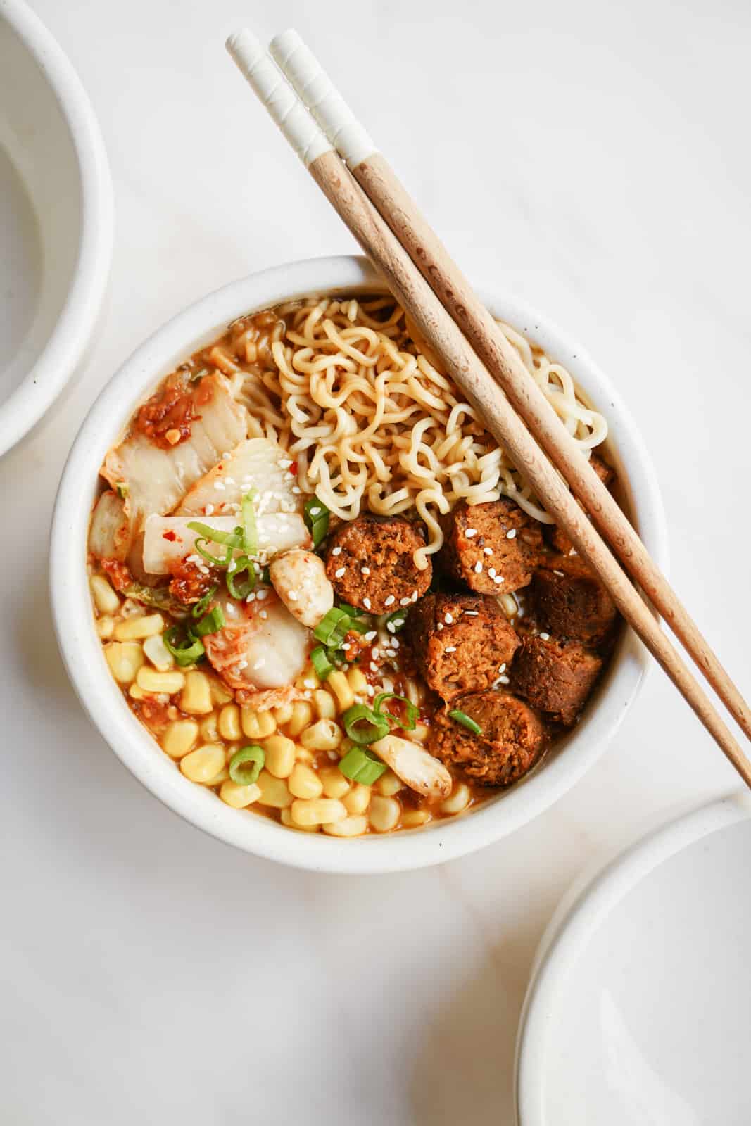 Vegan Miso Ramen in a serving bowl