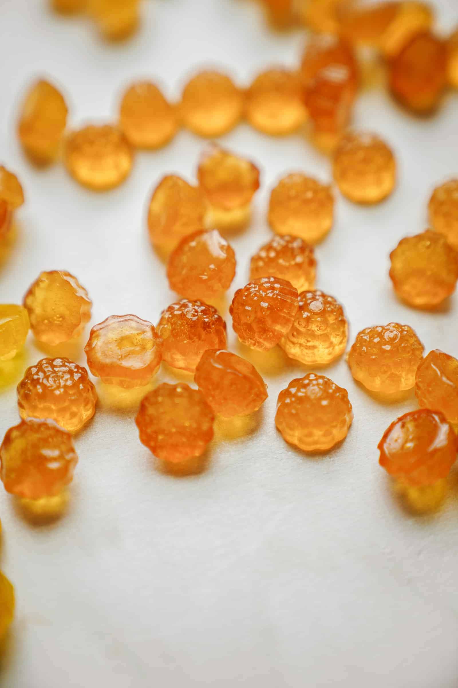 close up of herbaland gummies