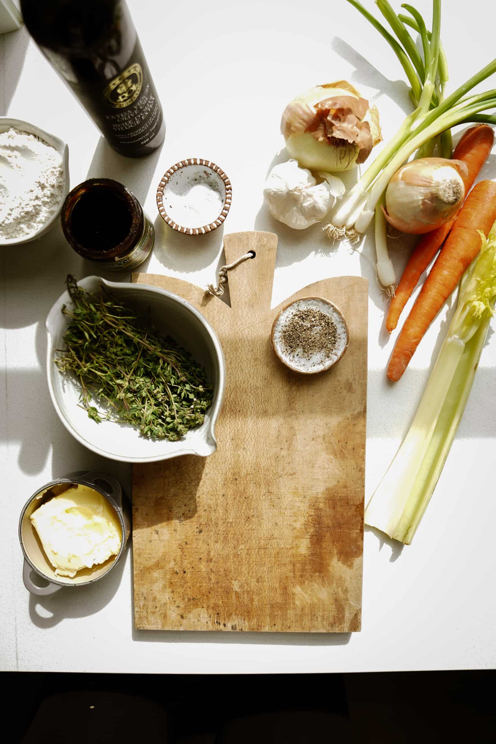 Ingredients for vegan dumplings