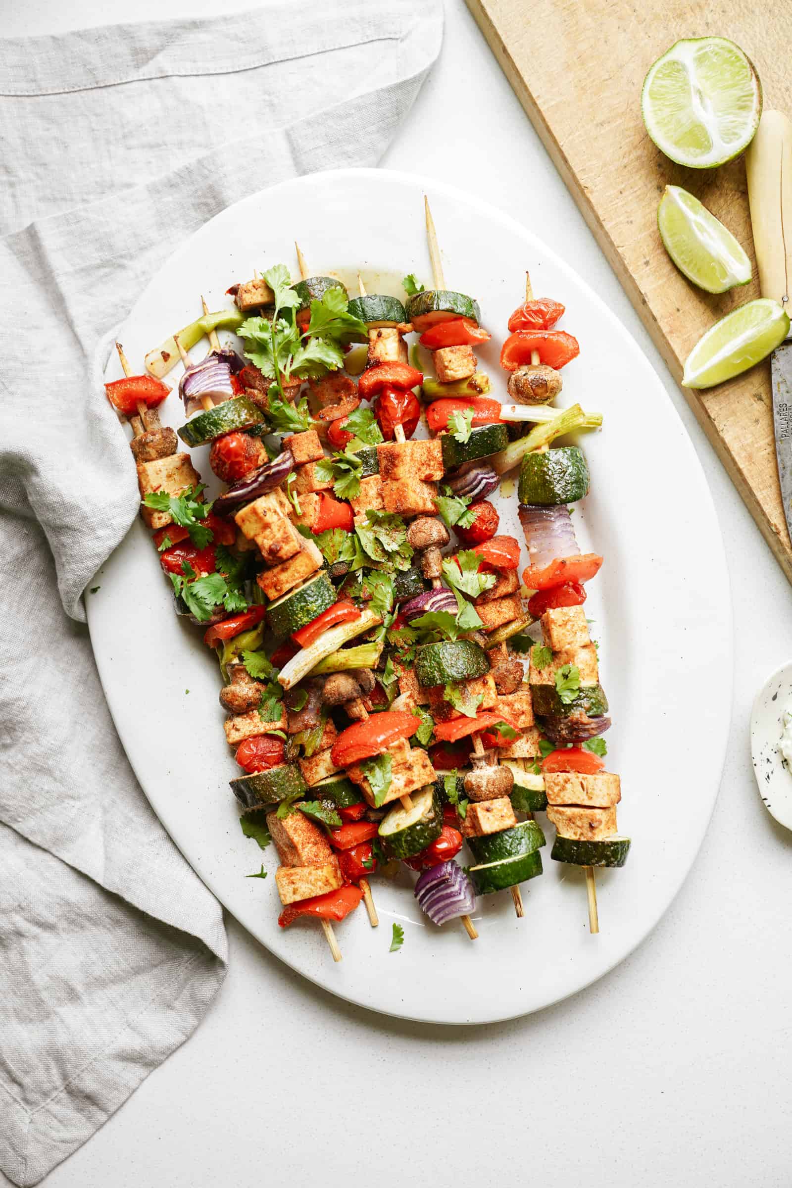 Marinated Tofu and Vegetable Skewers | FoodByMaria Recipes